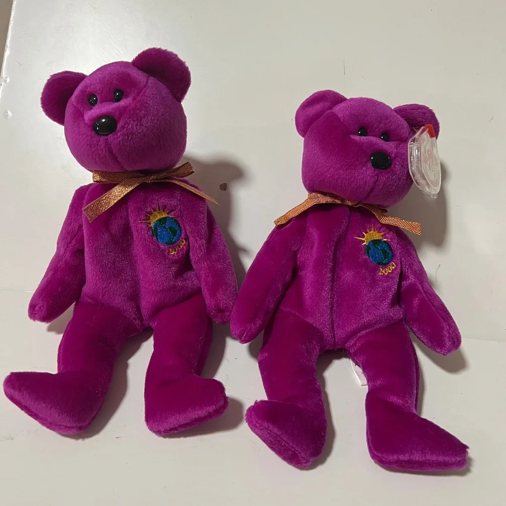 Ty Beanie Babies Bear Lot of‎ 6 Peace Millennium The End 90s Y2K retired